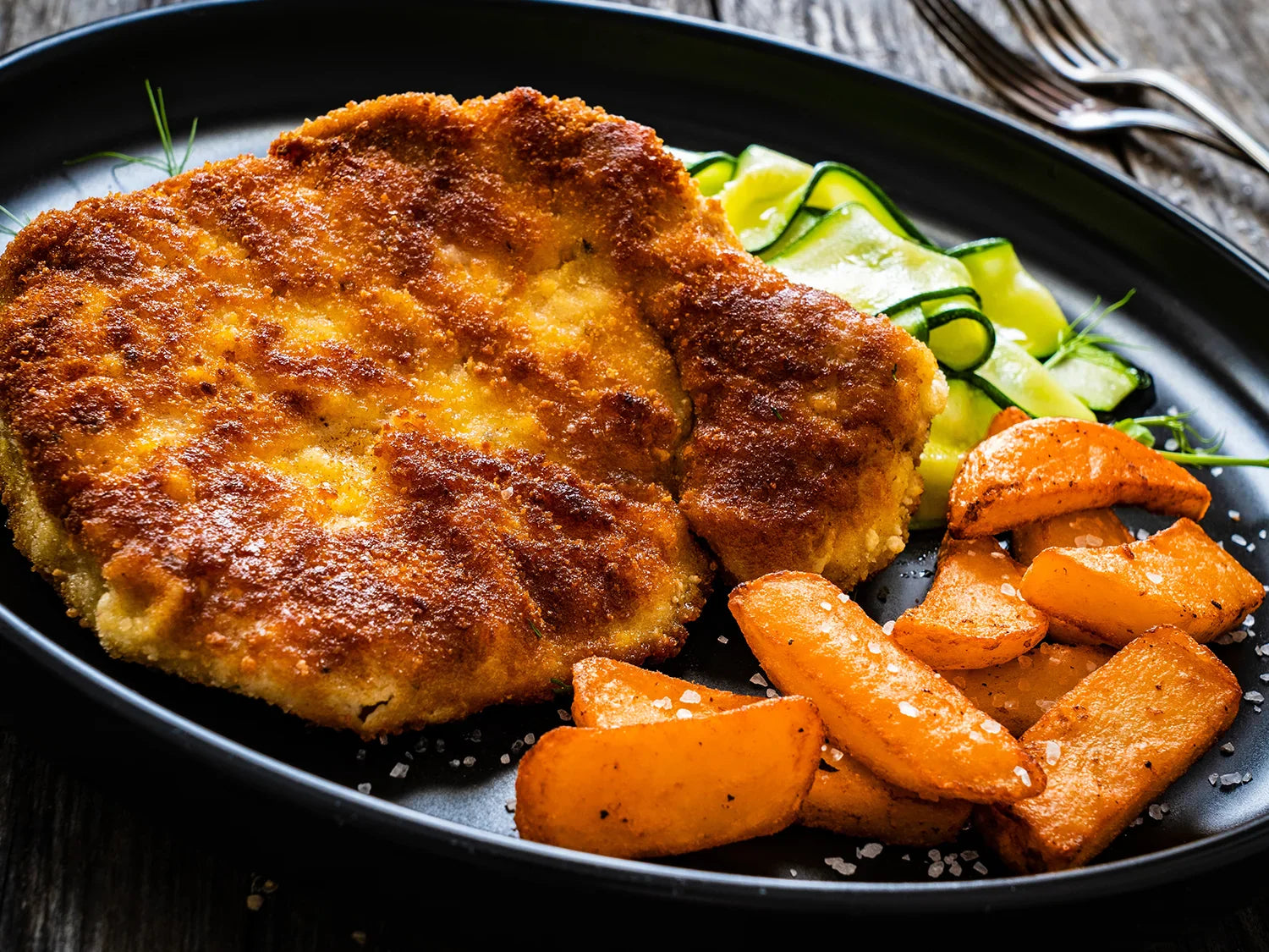 Fried Pork and Sweet Potato Fries