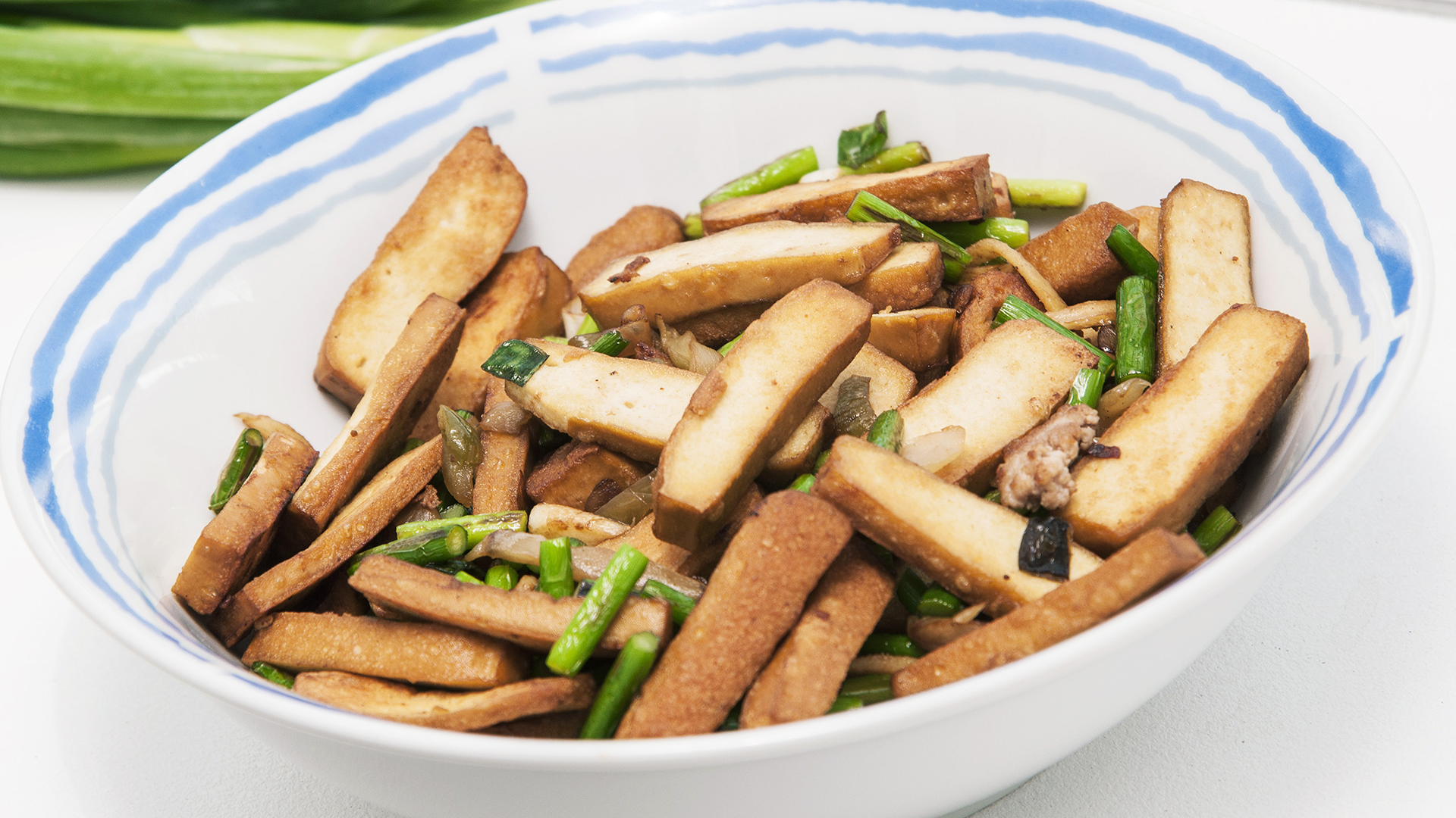 Air Fried Garlic Chili Tofu with Green Beans