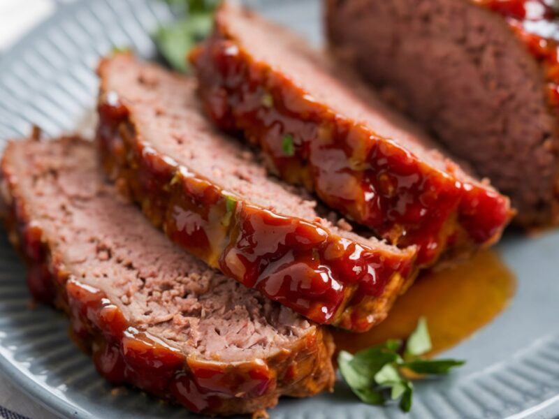 Air Fried Glazed Meatloaf
