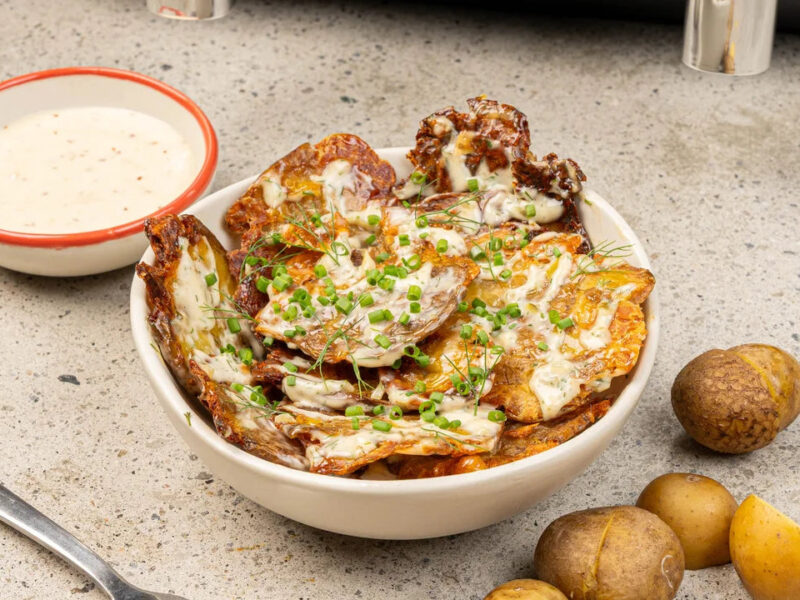Smashed Crispy Potato Salad