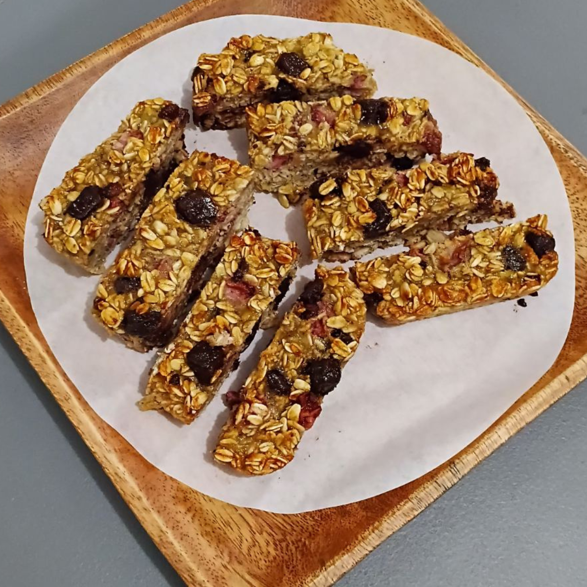 Air Fried Choco Berry Oatmeal Bars
