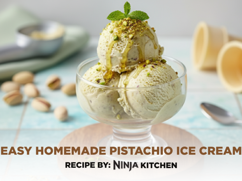 Homemade Pistachio Ice Cream