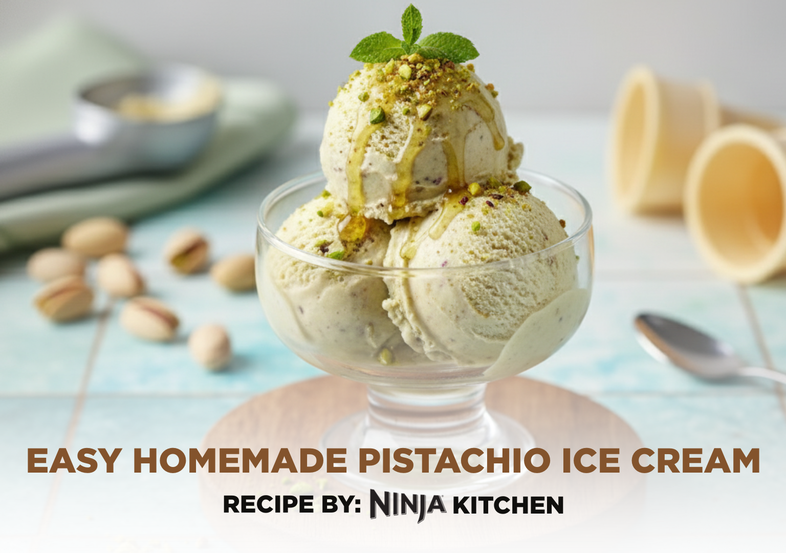 Homemade Pistachio Ice Cream
