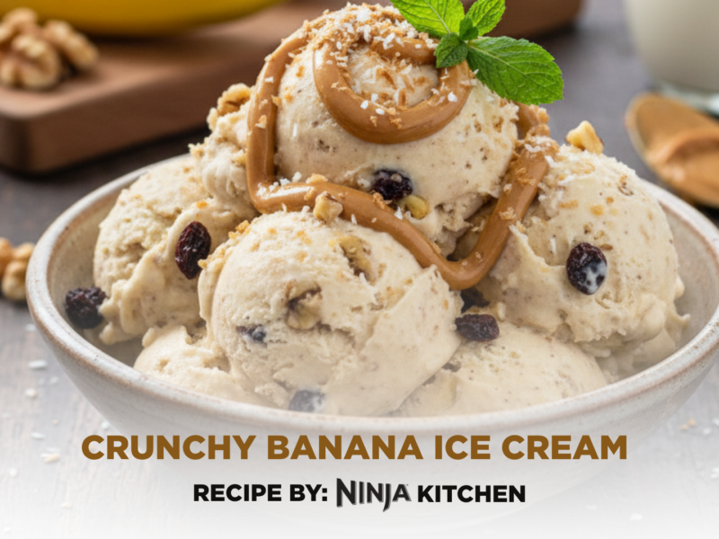 Crunchy Banana Ice Cream