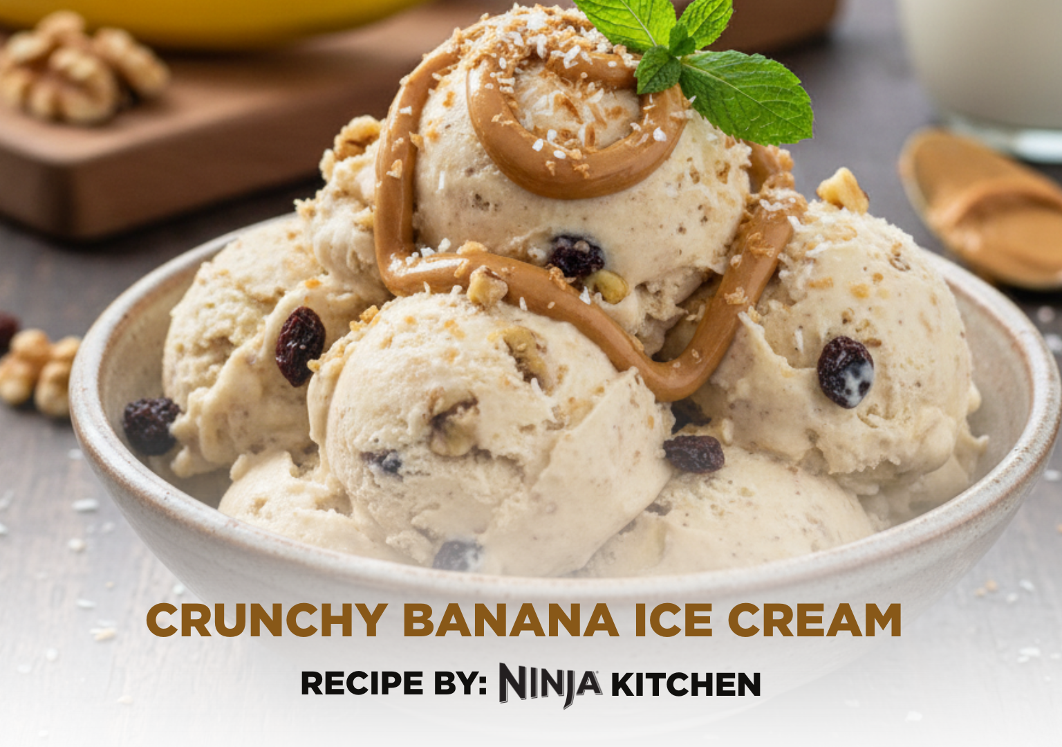 Crunchy Banana Ice Cream