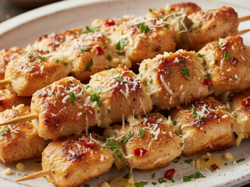 Air Fried Chicken Skewers