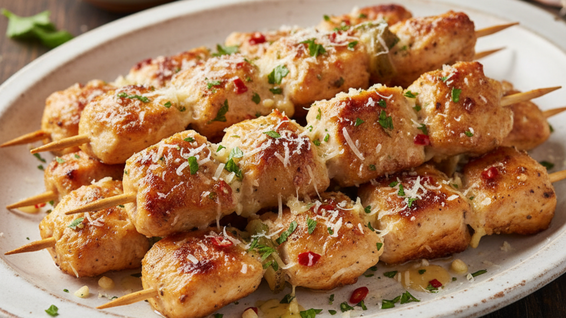 Air Fried Chicken Skewers