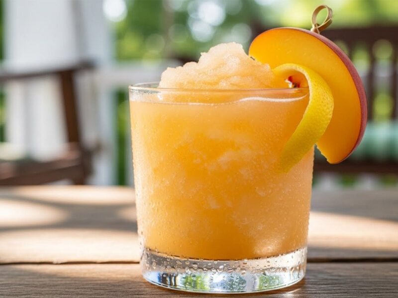 Peach and Lemonade Gin Slush