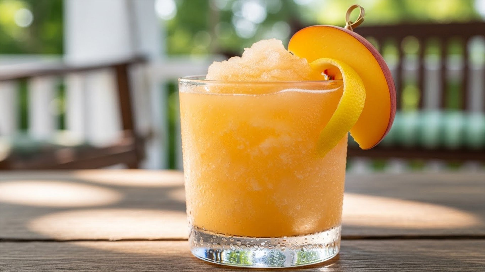 Peach and Lemonade Gin Slush