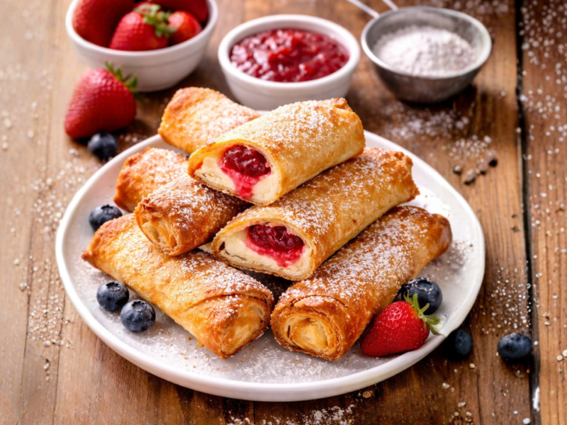 Crispy Cheesecake Egg Rolls