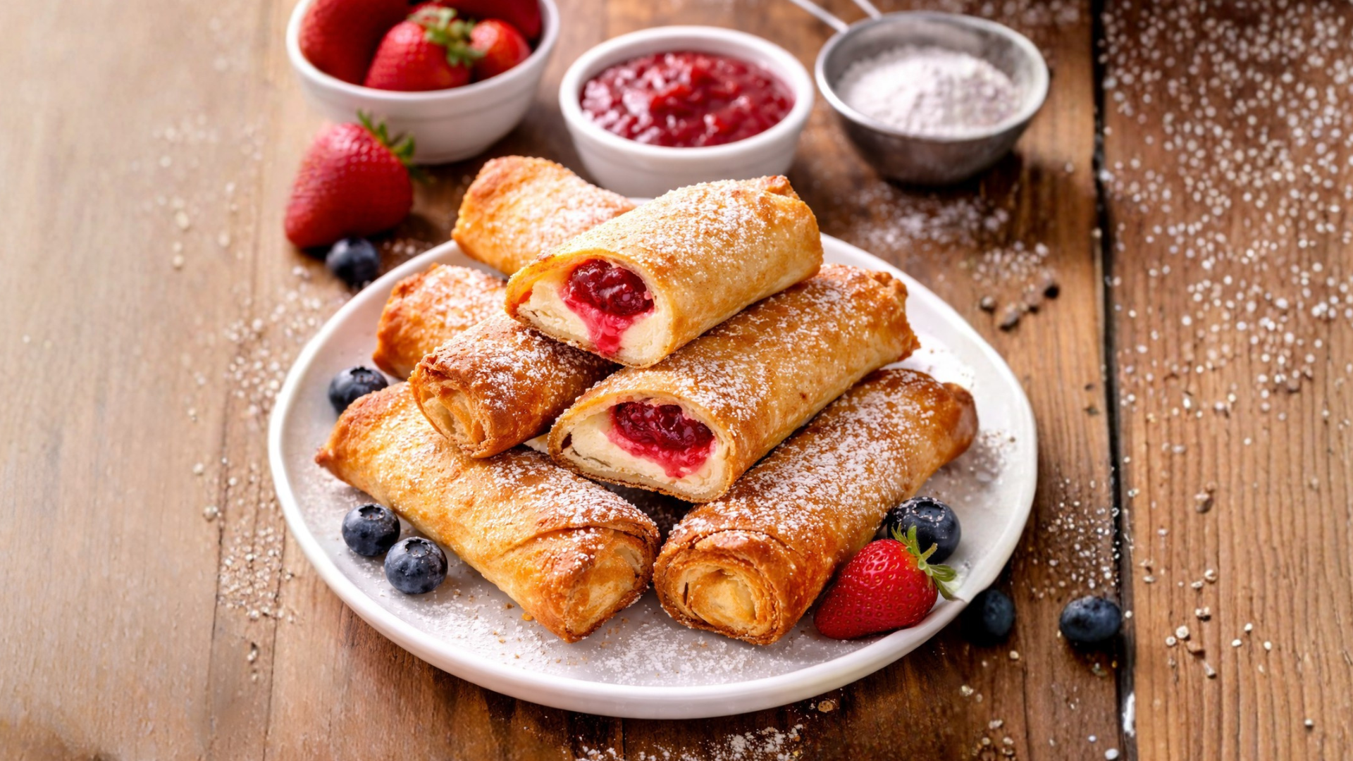 Crispy Cheesecake Egg Rolls