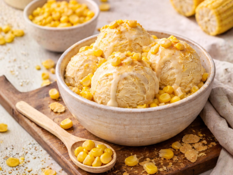 Homemade Sweet Corn Ice Cream