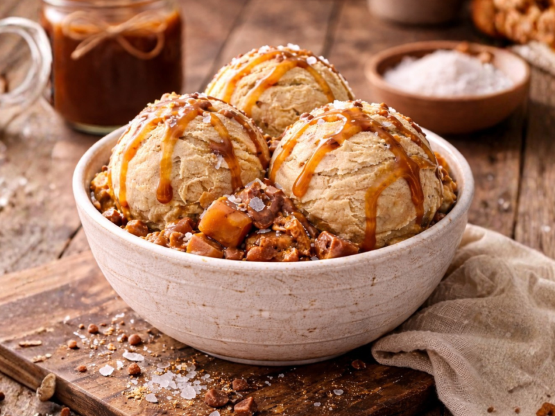 Homemade Sea Salt Caramel Ice Cream