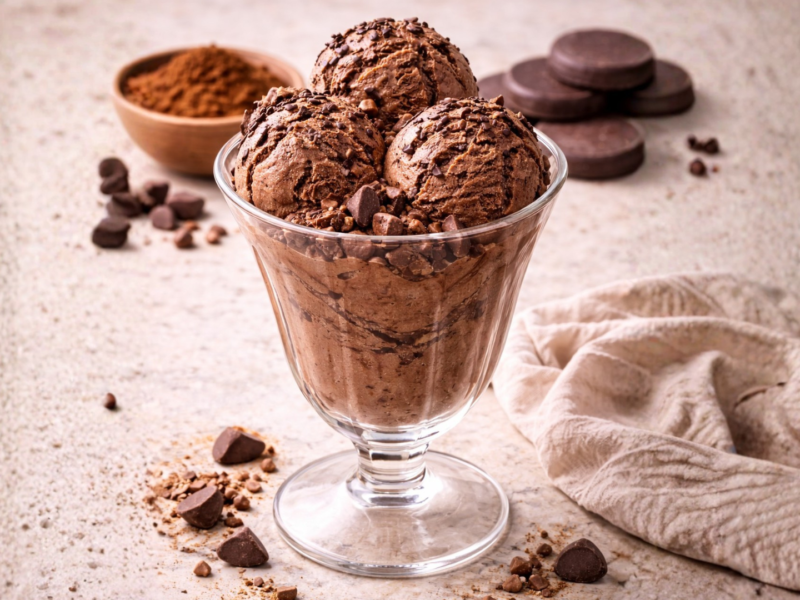 Homemade Tablea Ice Cream